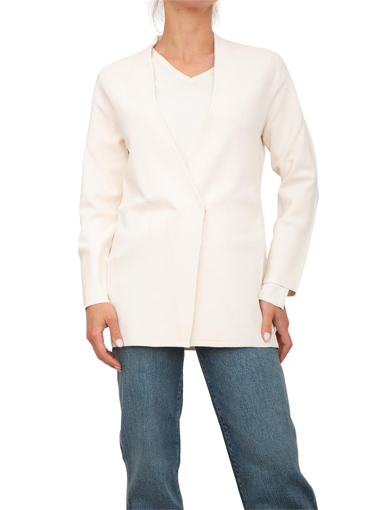 Cardigan giacca Nenette in maglia avorio