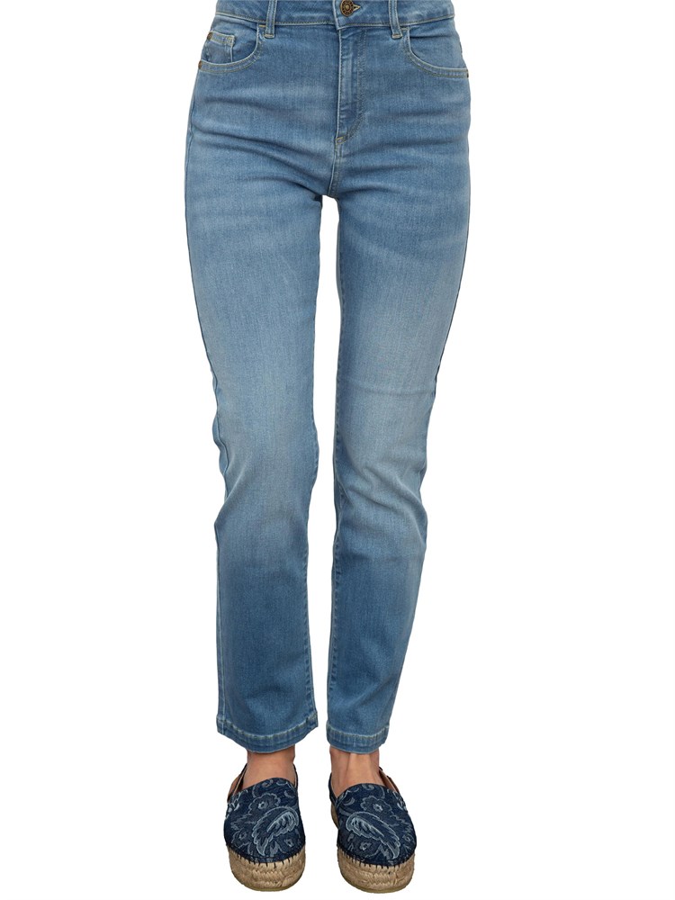 Jeans donna a sigaretta Nenette in denim blu medio superstretch
