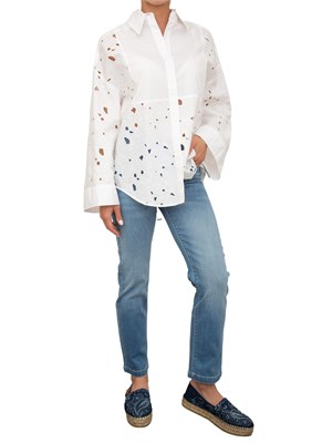 Jeans donna a sigaretta Nenette in denim blu medio superstretch in DONNA
