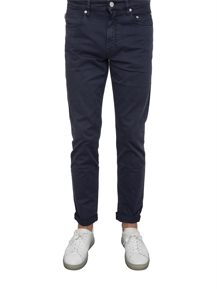 Pantalone chino Siviglia blu in cotone