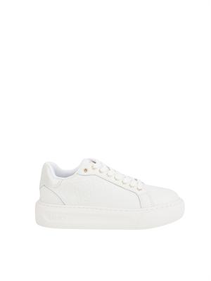 Sneakers bianche Liu Jo con logo rilievo tono su tono in DONNA