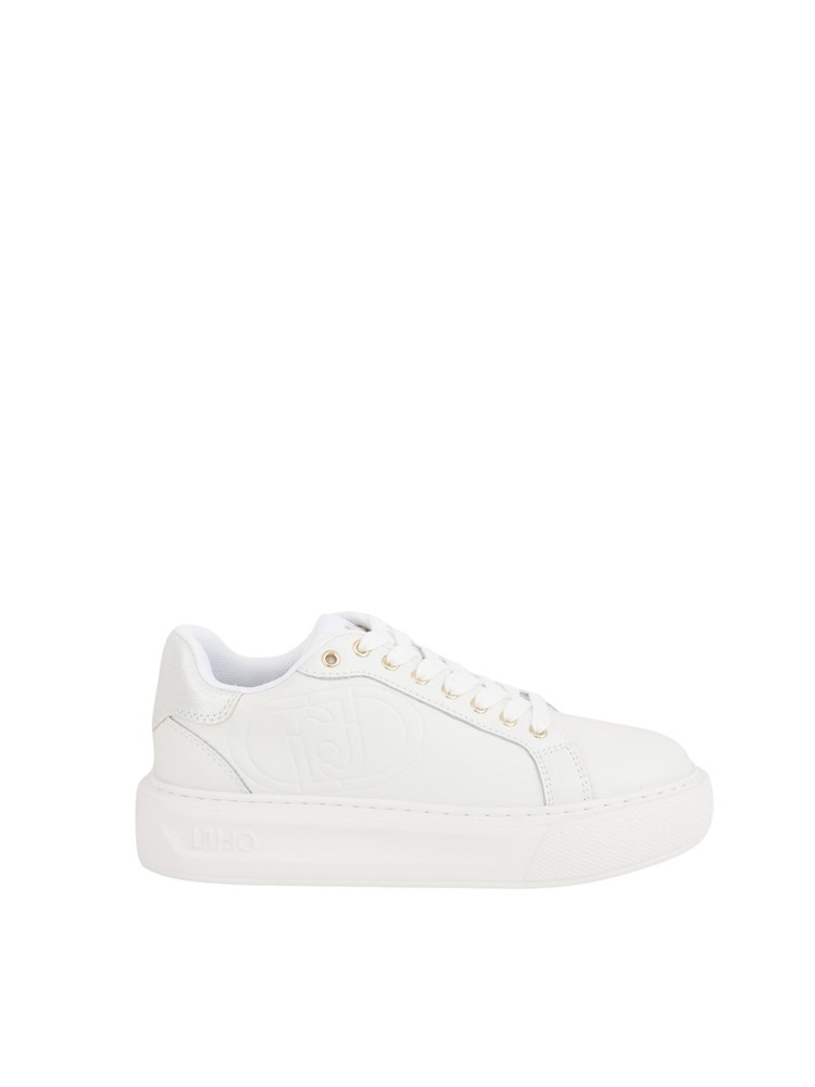 Sneakers bianche Liu Jo con logo rilievo tono su tono