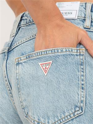 Jeans chiaro donna Guess Jeans modello relaxed con lavaggio scolorito in DONNA