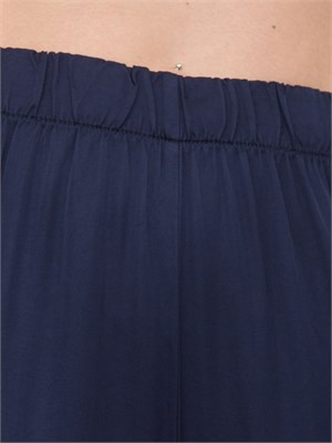 Pantalone ampio Kocca in tessuto blu effetto raso con coulisse in vita in DONNA