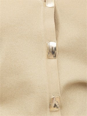 Cardigan Blugirl in viscosa di lurex dorato con bottoni oro in DONNA