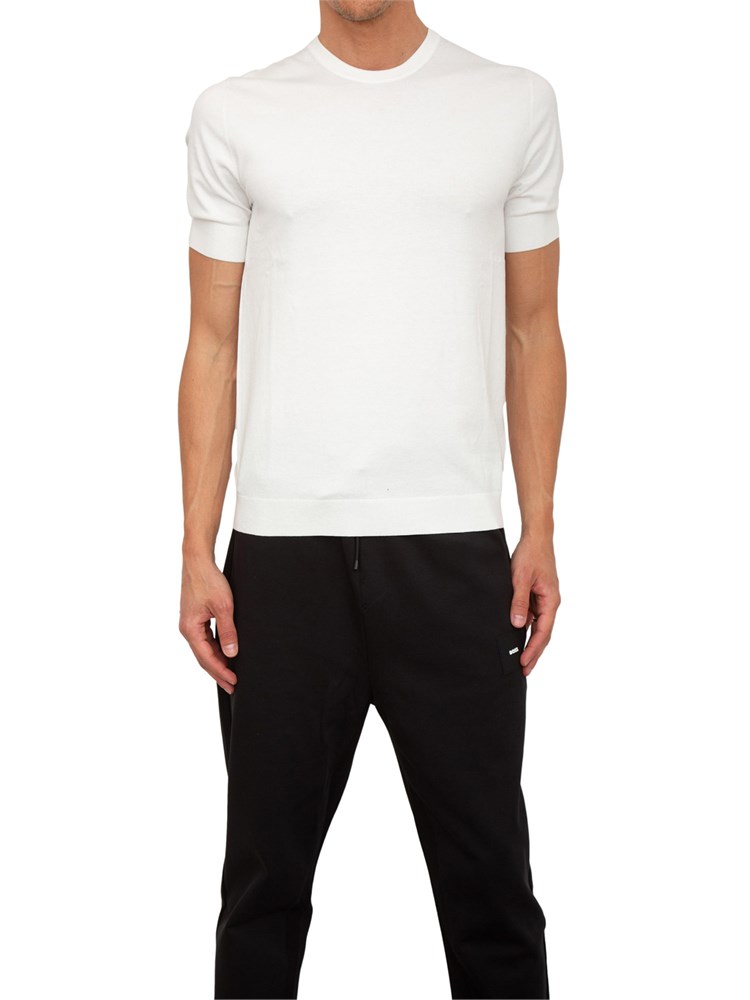 BOSS Maglia Hugo slim fit a maniche corte bianco