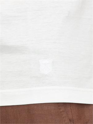 Polo uomo Corneliani bianca a maniche corte in UOMO
