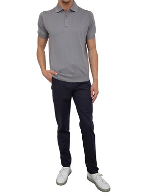 CORNELIANI Polo Coneliani grigio in misto seta in UOMO