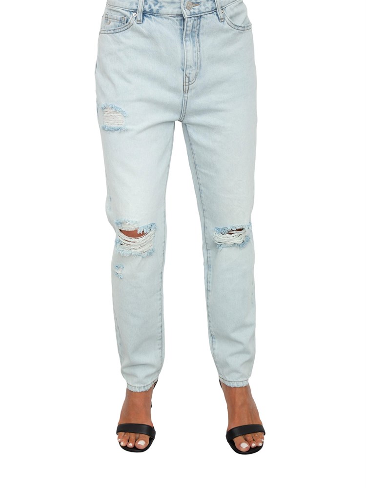 Jeans da donna Armani Exchange boyfriend in cotone rigido effetto used