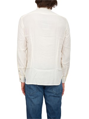 Camicia uomo Emporio Armani in misto cotone e lyocell bianco in UOMO