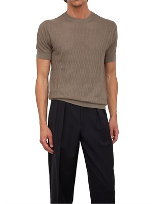Maglia uomo Emporio Armani in maglia punto operato verde in UOMO