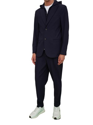 Pantaloni uomo Emporio Armani in nylon blu con coulisse interna in UOMO