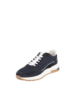 Sneaker uomo blu La Martina in tessuto e camoscio in UOMO