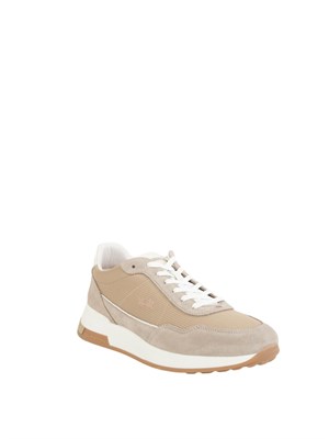 Sneaker beige La Martina uomo in tessuto e camoscio in UOMO