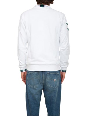 Felpa uomo La Martina in cotone french terry bianco regular fit in UOMO