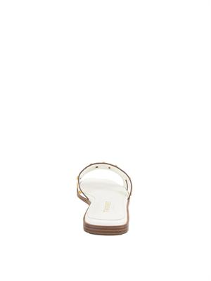 TWIN-SET Sandali slide Twinset in pelle bianco con borchie in DONNA