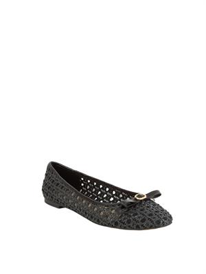 TWIN-SET Ballerine Twinset nero con intrecci e fiocco in DONNA
