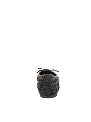 TWIN-SET Ballerine Twinset nero con intrecci e fiocco in DONNA