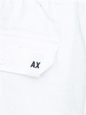 Pantalone Armani Exchange bianco in lino e cotone in UOMO
