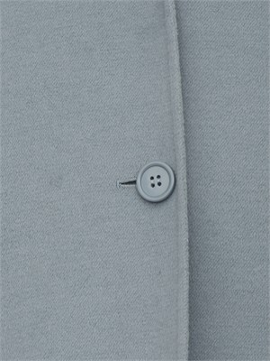 Cappotto Emme Marella in tessuto double azzurro dalla mano morbida in DONNA