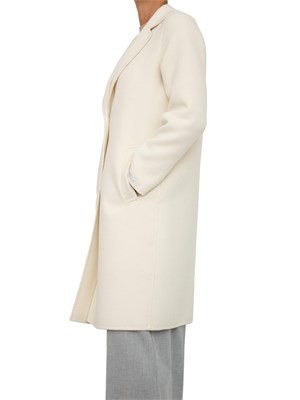 Cappotto Emme Marella in tessuto double bianco dalla mano morbida in DONNA