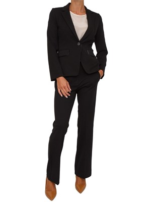 Giacca monopetto Emme Marella in viscosa stretch nero in DONNA