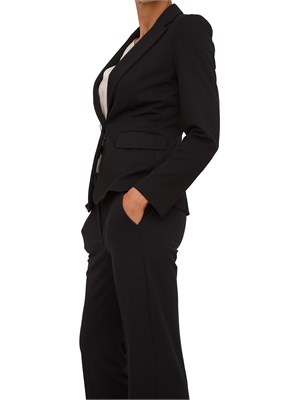 Giacca monopetto Emme Marella in viscosa stretch nero in DONNA