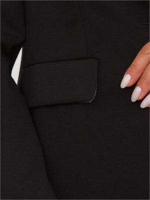 Giacca monopetto Emme Marella in viscosa stretch nero in DONNA