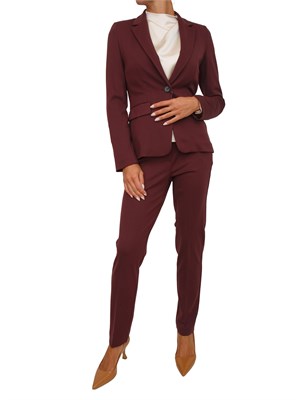 Giacca monopetto Emme Marella in viscosa stretch bordeaux in DONNA