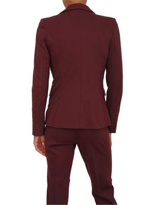 Giacca monopetto Emme Marella in viscosa stretch bordeaux in DONNA