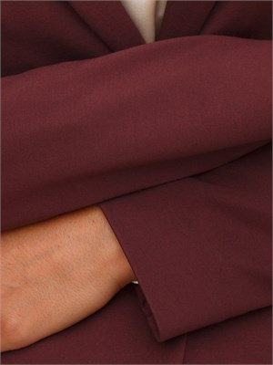 Giacca monopetto Emme Marella in viscosa stretch bordeaux in DONNA