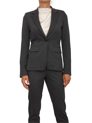 Giacca monopetto Emme Marella in viscosa stretch grigio in DONNA