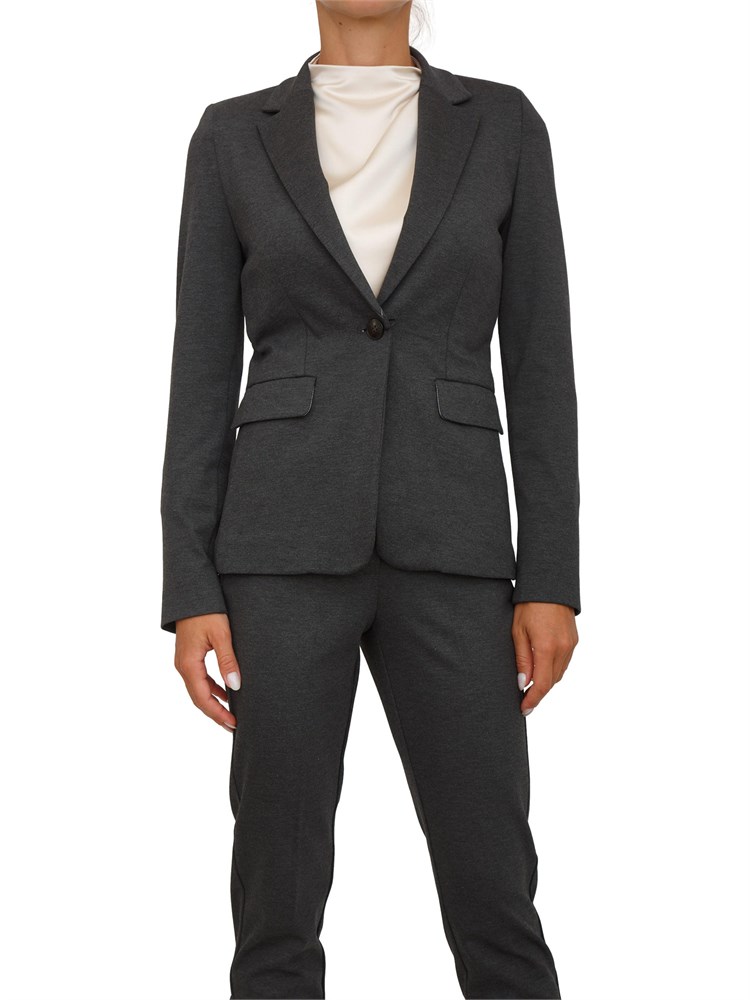 Giacca monopetto Emme Marella in viscosa stretch grigio