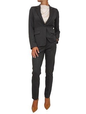 Giacca monopetto Emme Marella in viscosa stretch grigio in DONNA