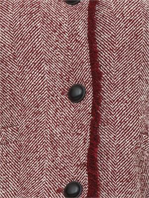 Giacca corta Emme Marella in stuoia armaturata di misto cotone stretch bordeaux in DONNA