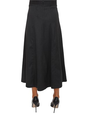 Gonna midi Emme Marella in misto lana grigia in DONNA