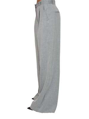 Pantaloni gessati Emme marella in tessuto grigio chiaro in DONNA