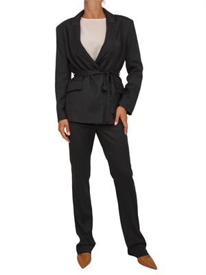 Pantaloni Emme Marella in misto lana stretch grigio antracite in DONNA