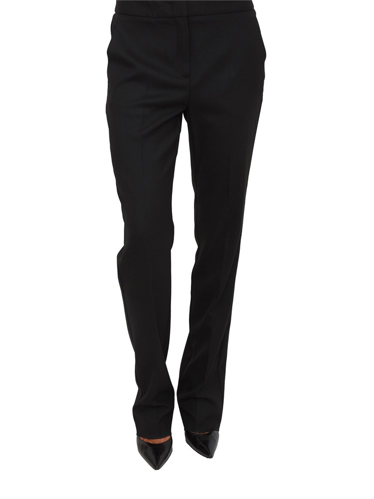 Pantaloni Emme Marella in misto lana stretch nero