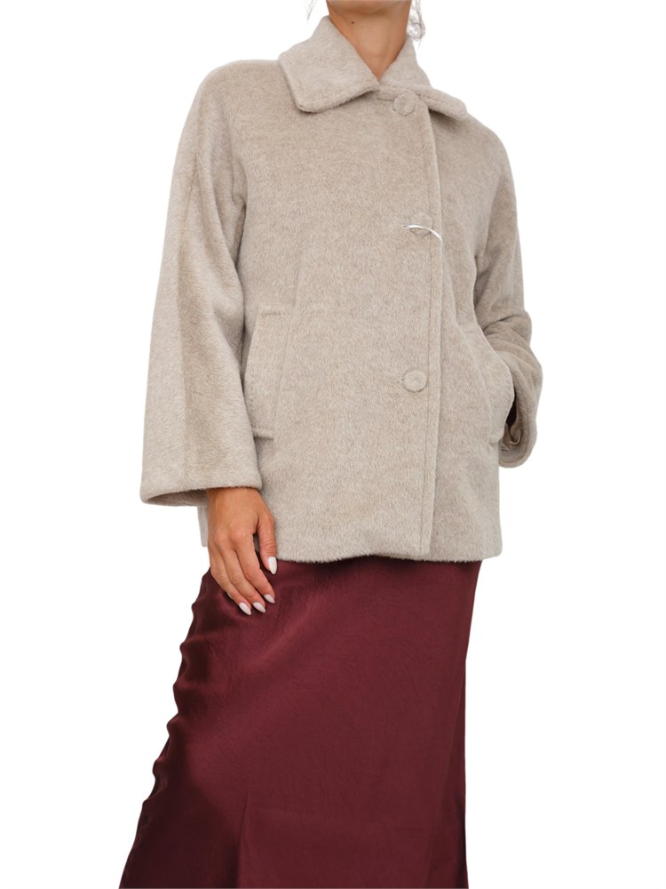 Giacca i Blues in misto alpaca e lana beige
