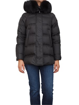 Piumino Peuterey donna in tessuto idrorepellente nero con zip laterali in DONNA