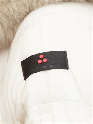 Piumino Peuterey donna in tessuto idrorepellente bianco con zip laterali in DONNA