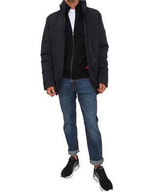 Giacca stretch nero Peuterey con cappuccio estraibile in UOMO