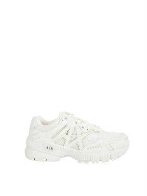 Sneakers donna Armani Exchange in tessuto tecnico bianco con logo in DONNA