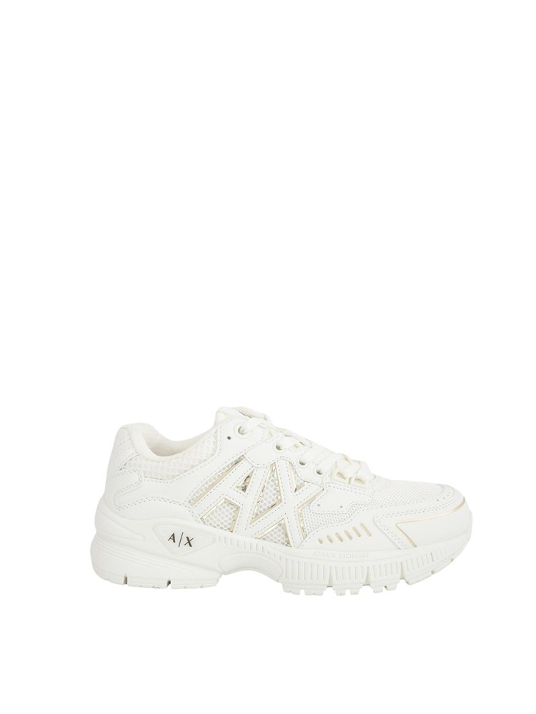 Sneakers donna Armani Exchange in tessuto tecnico bianco con logo
