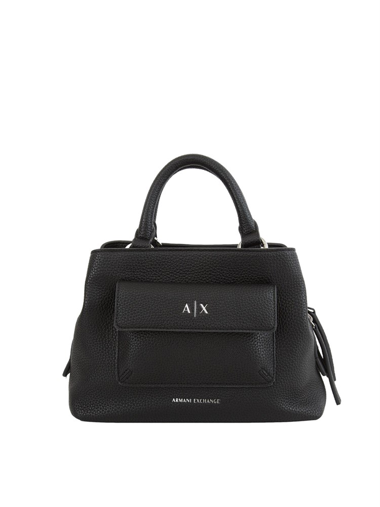 Borsa a mano Armani Exchange in ecopelle nera