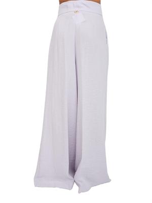 TWIN-SET Pantaloni palazzo Twinset in cotone lilla in DONNA