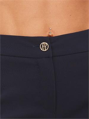 Pantaloni Fracomina modello regular in viscosa blu in DONNA