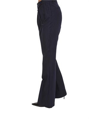 Pantaloni Fracomina in viscosa blu gessata in DONNA