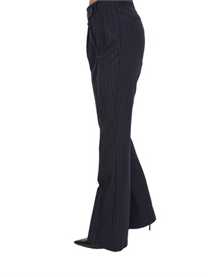 Pantaloni Fracomina in viscosa blu gessata in DONNA